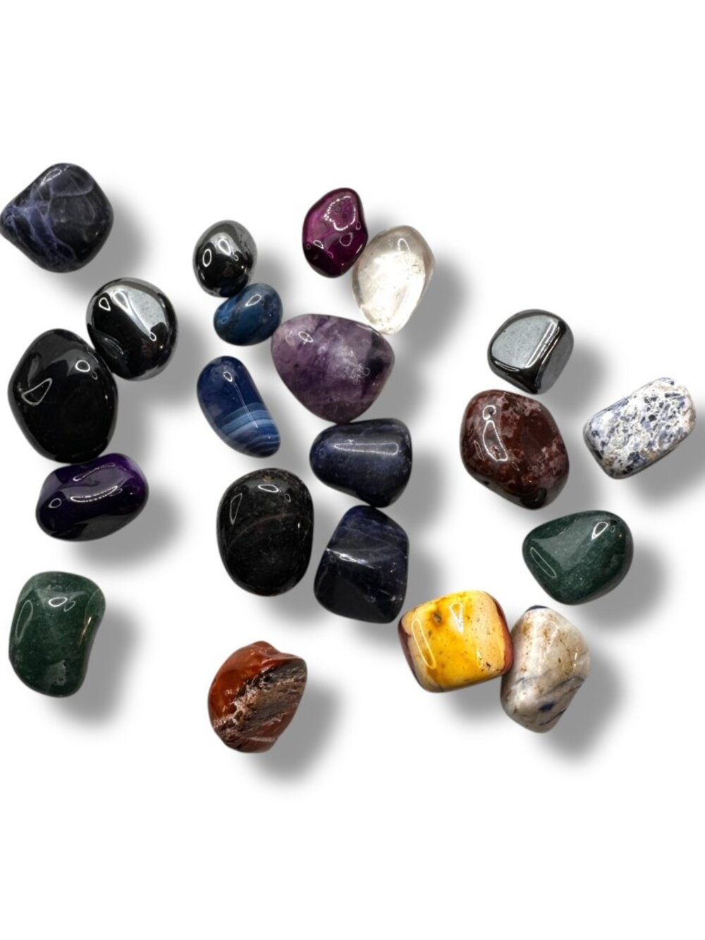 Tumbled Polished Gemstone Collection Healing Crystals Multicolor Mix  20 Pc Set